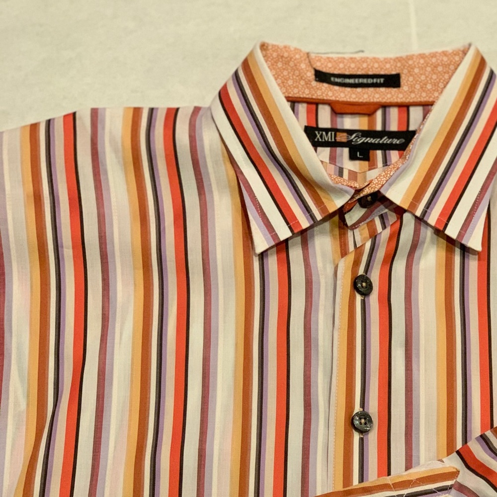 XMI Signature spread-collar, french-cuff shirt